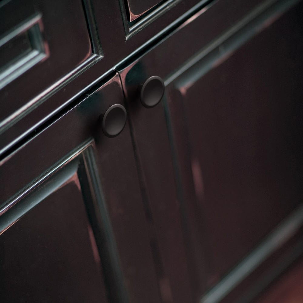 Goo-Ki Round Vintage Cabinet Knobs Concave Design with Tapered Base Kitchen Drawer Hardware