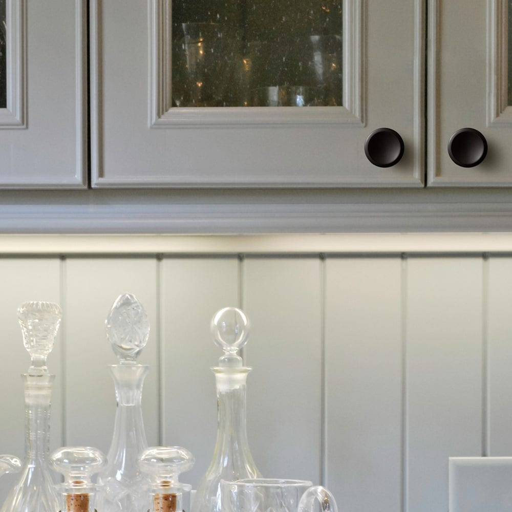 Goo-Ki Round Vintage Cabinet Knobs Concave Design with Tapered Base Kitchen Drawer Hardware
