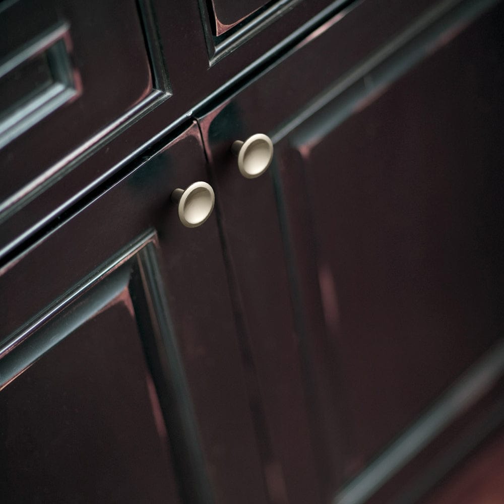 Goo-Ki Round Vintage Cabinet Knobs Concave Design with Tapered Base Kitchen Drawer Hardware