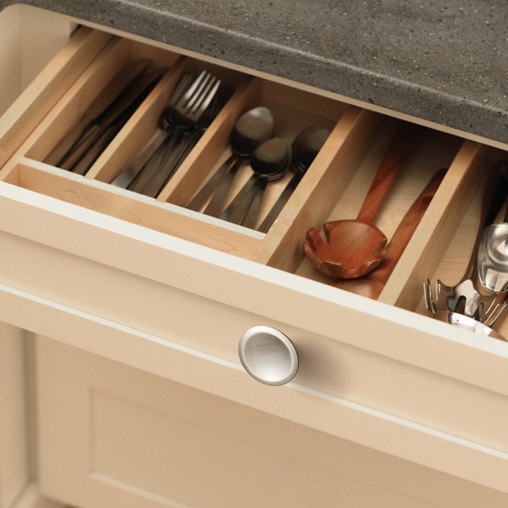 Goo-Ki Round Vintage Cabinet Knobs Concave Design with Tapered Base Kitchen Drawer Hardware