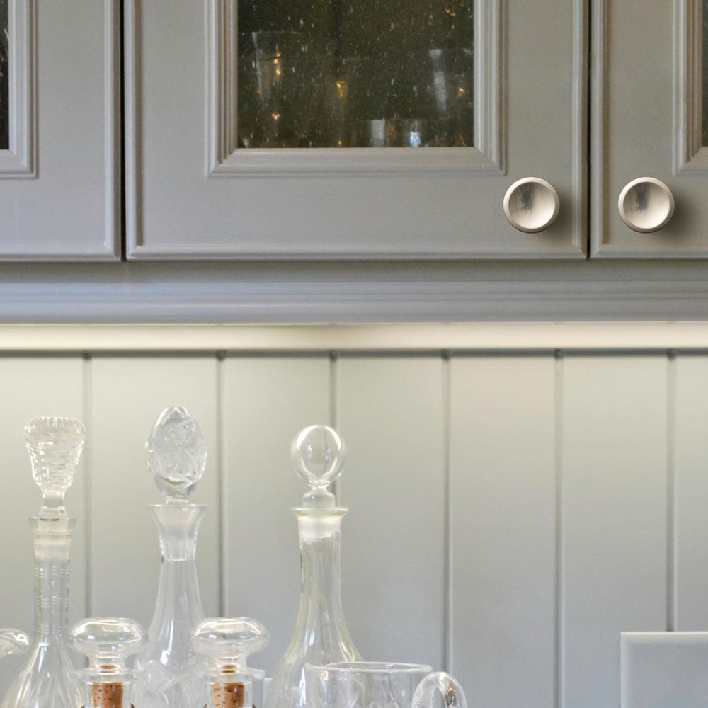 Goo-Ki Round Vintage Cabinet Knobs Concave Design with Tapered Base Kitchen Drawer Hardware