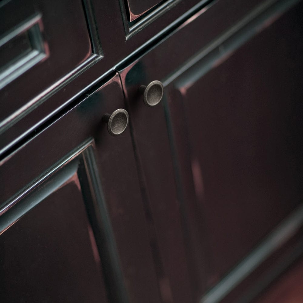 Goo-Ki Round Vintage Cabinet Knobs Concave Design with Tapered Base Kitchen Drawer Hardware