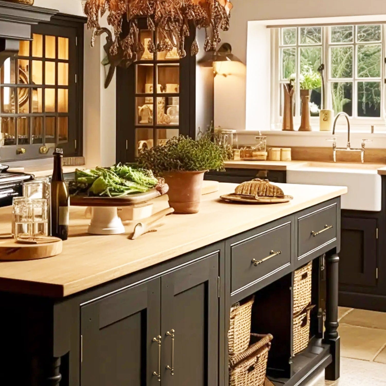 Goo-Ki Rustic Bronze Cabinet Handles with Mushroom-shaped Ends Retro Design Kitchen Hardware