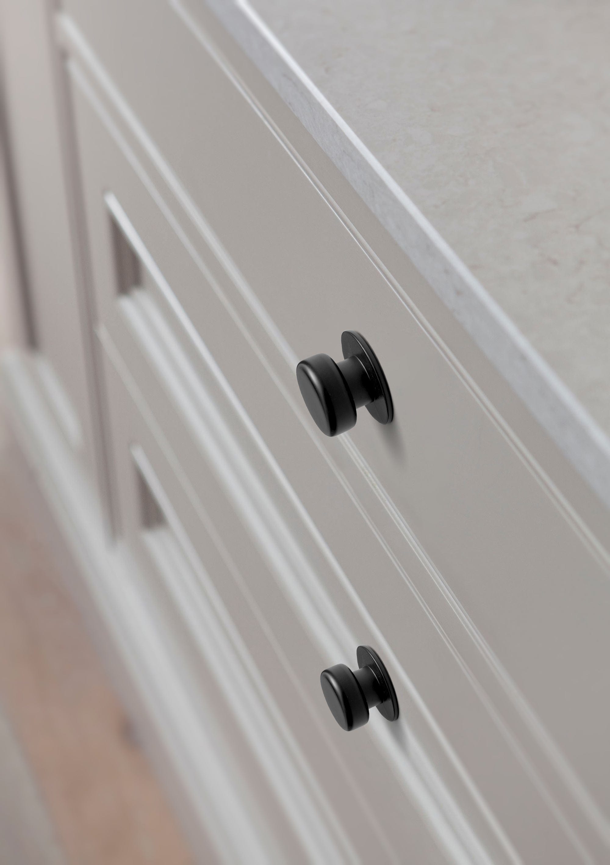 Goo-Ki Rustic Finish Round Cabinet Hardware Knobs Stable Large Base Drawer Knob