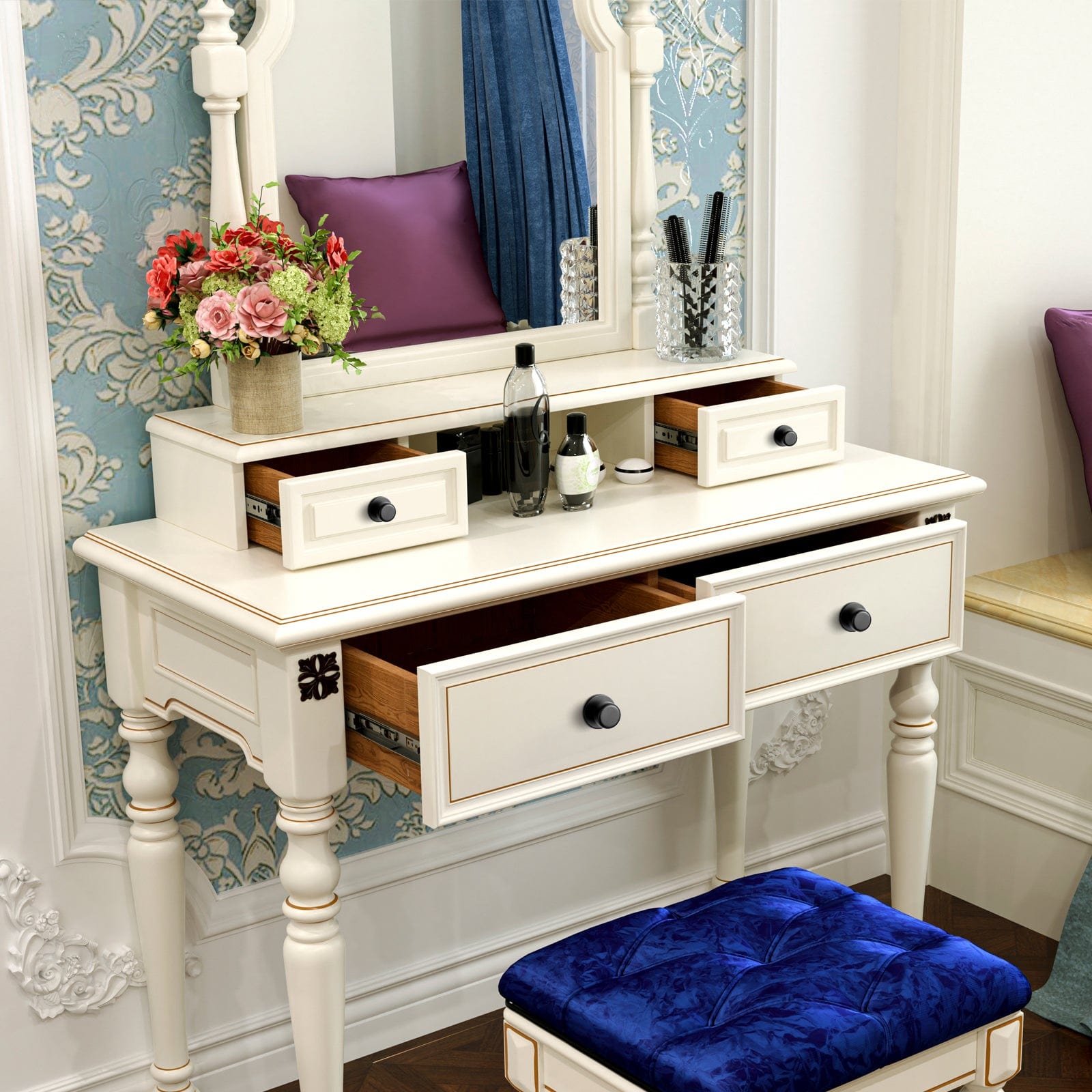 Goo-Ki Rustic Finish Round Cabinet Hardware Knobs Stable Large Base Drawer Knob