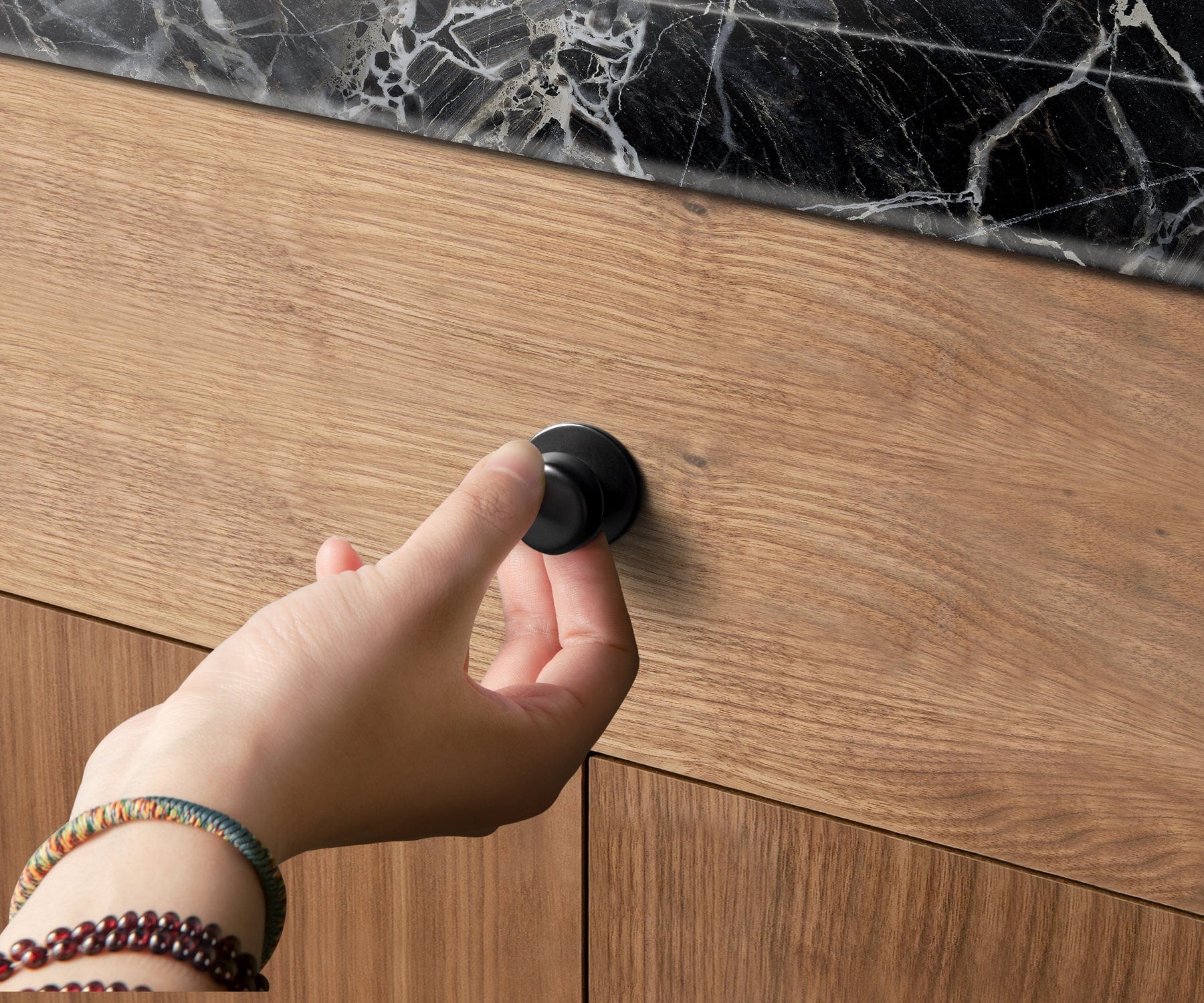 Goo-Ki Rustic Finish Round Cabinet Hardware Knobs Stable Large Base Drawer Knob