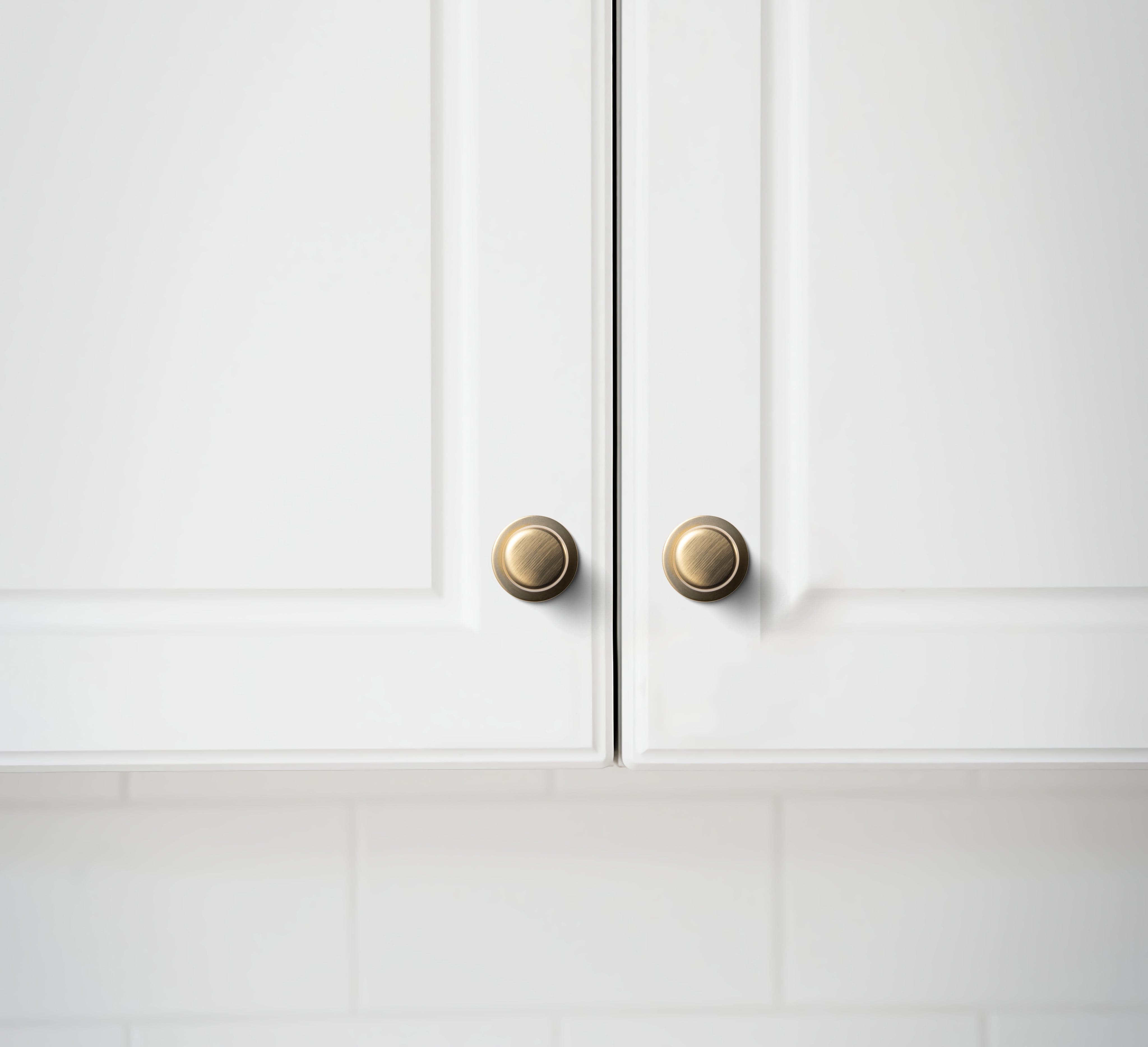 Goo-Ki Rustic Finish Round Cabinet Hardware Knobs Stable Large Base Drawer Knob