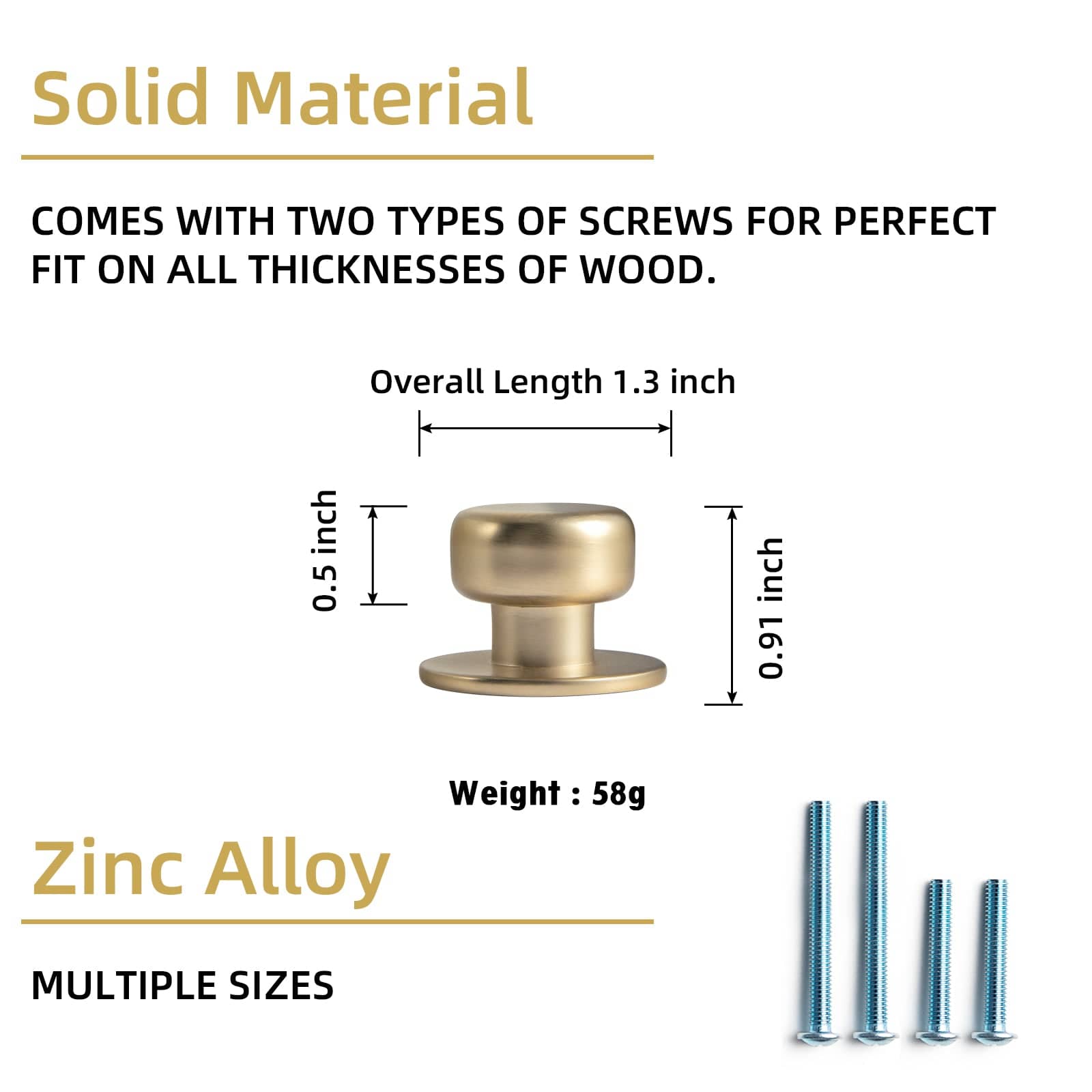 Goo-Ki Rustic Finish Round Cabinet Hardware Knobs Stable Large Base Drawer Knob