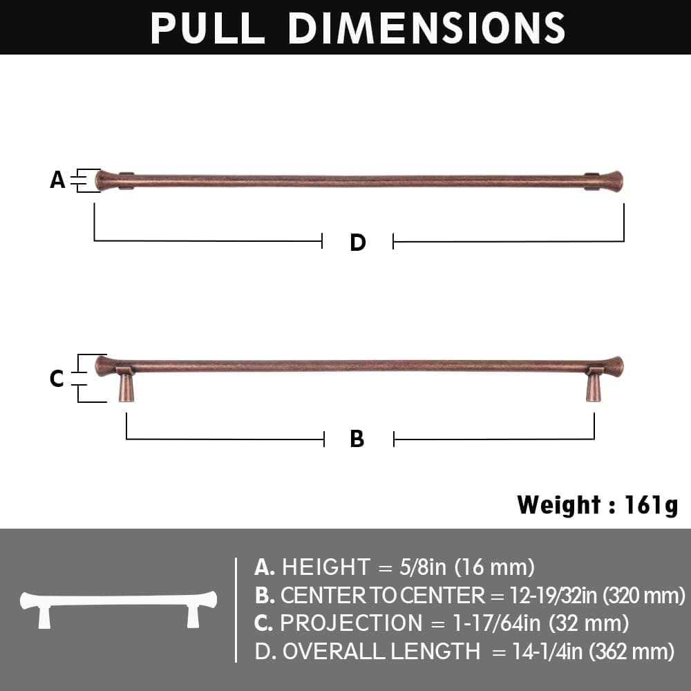 Goo-Ki Rustic Refinement Drawer Pulls for Kitchen Antique Brass Cabinet Handles