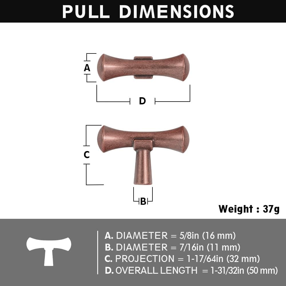 Goo-Ki Rustic Refinement Drawer Pulls for Kitchen Antique Brass Cabinet Handles
