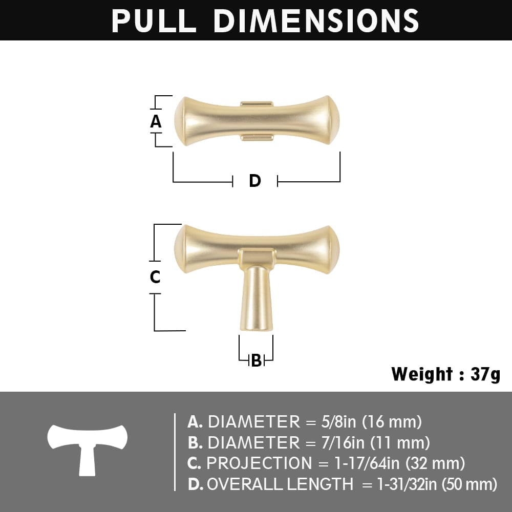 Goo-Ki Rustic Refinement Drawer Pulls for Kitchen Antique Brass Cabinet Handles