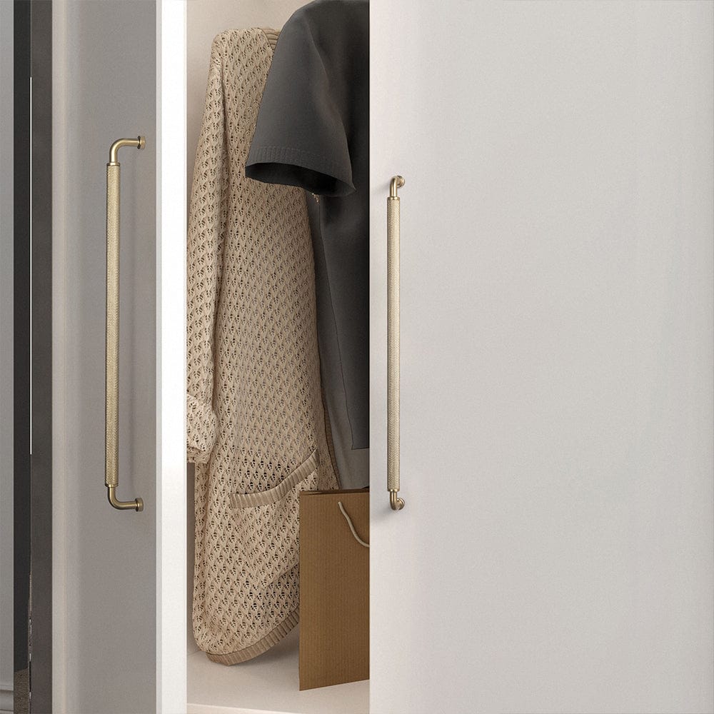 Goo-Ki Rustic Vintage Cabinet Bar Pulls with Textured Grip Knurled Metal Alloy Drawer Handles