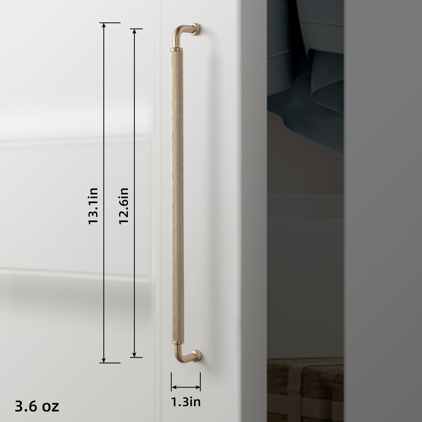 Goo-Ki Rustic Vintage Cabinet Bar Pulls with Textured Grip Knurled Metal Alloy Drawer Handles
