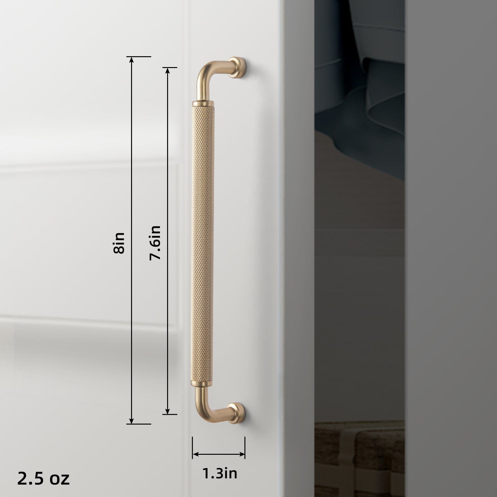Goo-Ki Rustic Vintage Cabinet Bar Pulls with Textured Grip Knurled Metal Alloy Drawer Handles