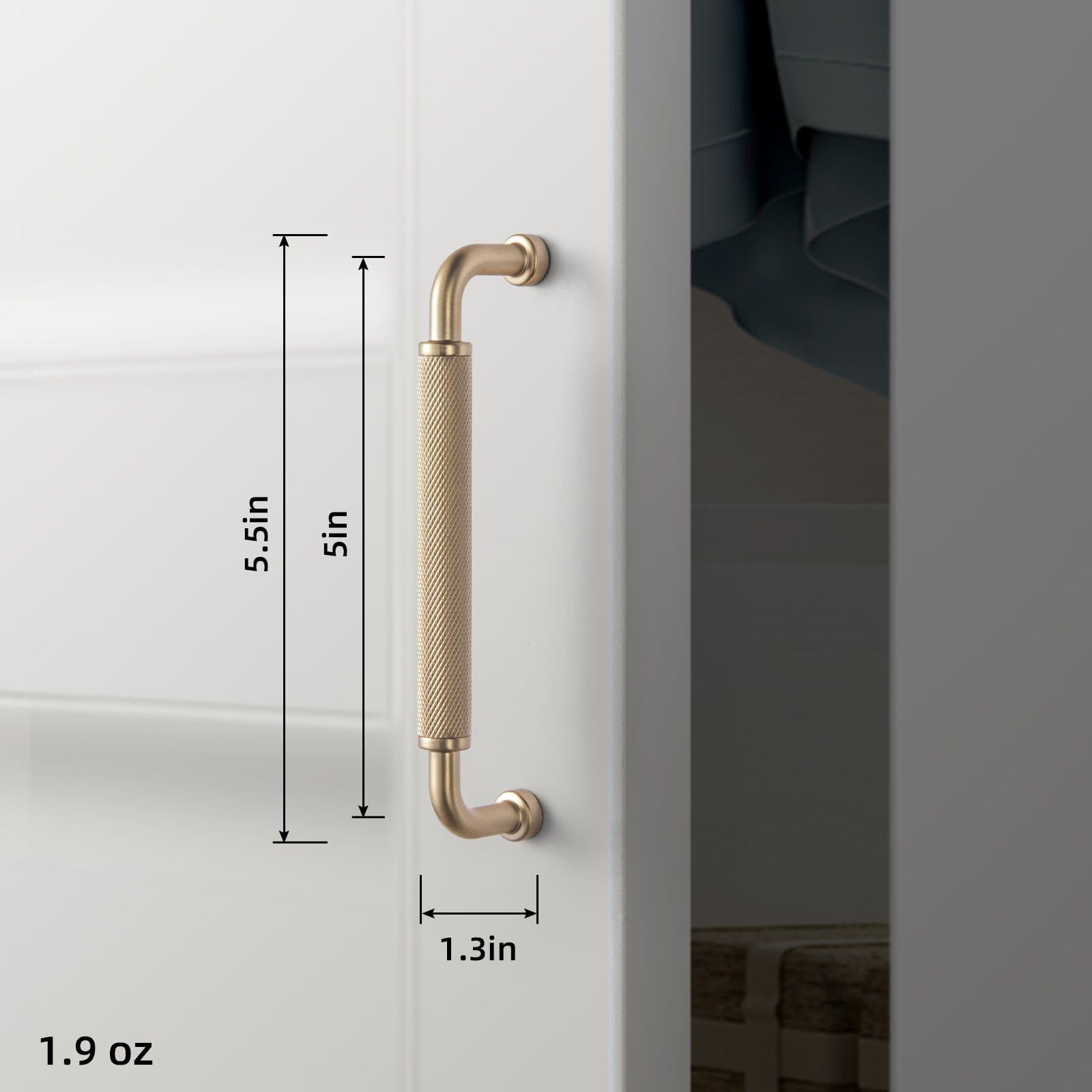 Goo-Ki Rustic Vintage Cabinet Bar Pulls with Textured Grip Knurled Metal Alloy Drawer Handles