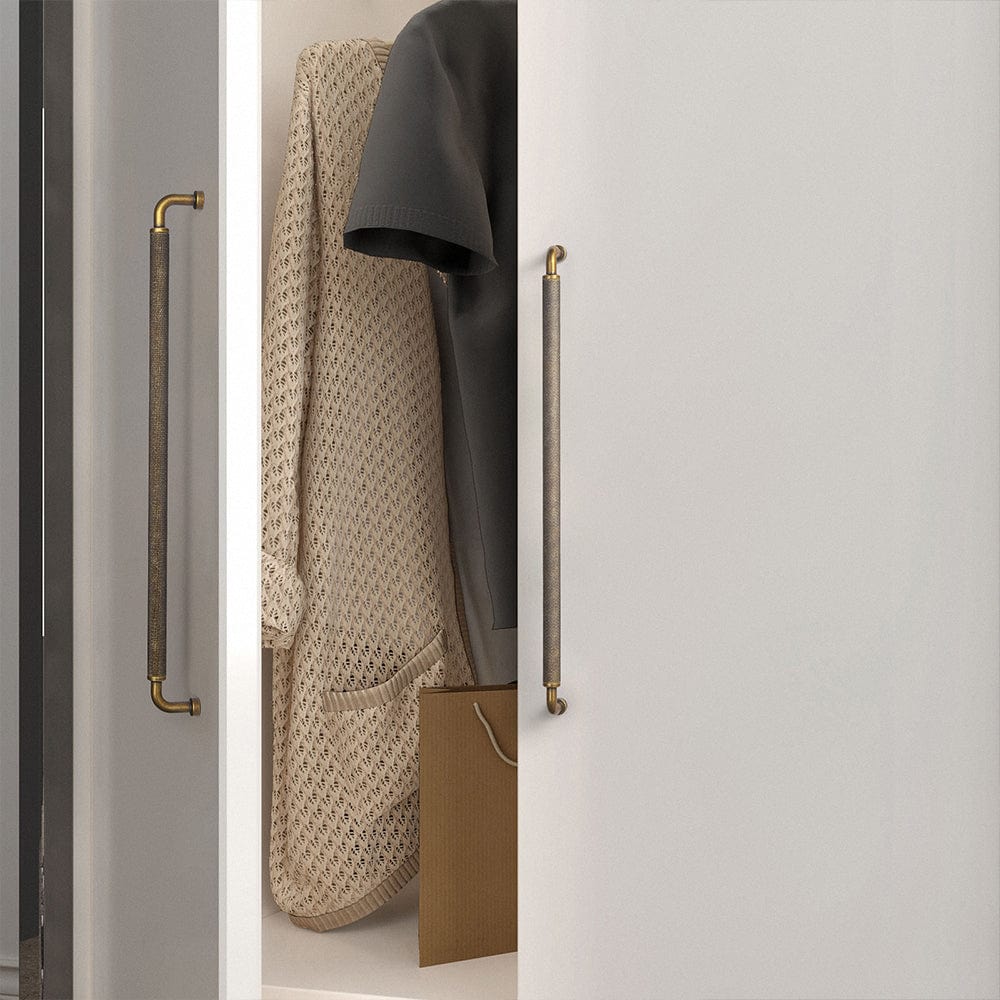 Goo-Ki Rustic Vintage Cabinet Bar Pulls with Textured Grip Knurled Metal Alloy Drawer Handles