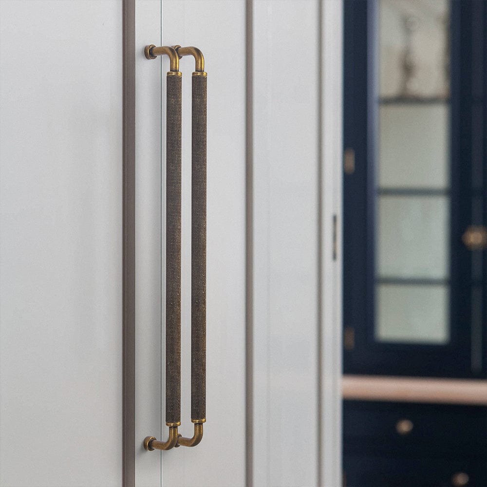 Goo-Ki Rustic Vintage Cabinet Bar Pulls with Textured Grip Knurled Metal Alloy Drawer Handles