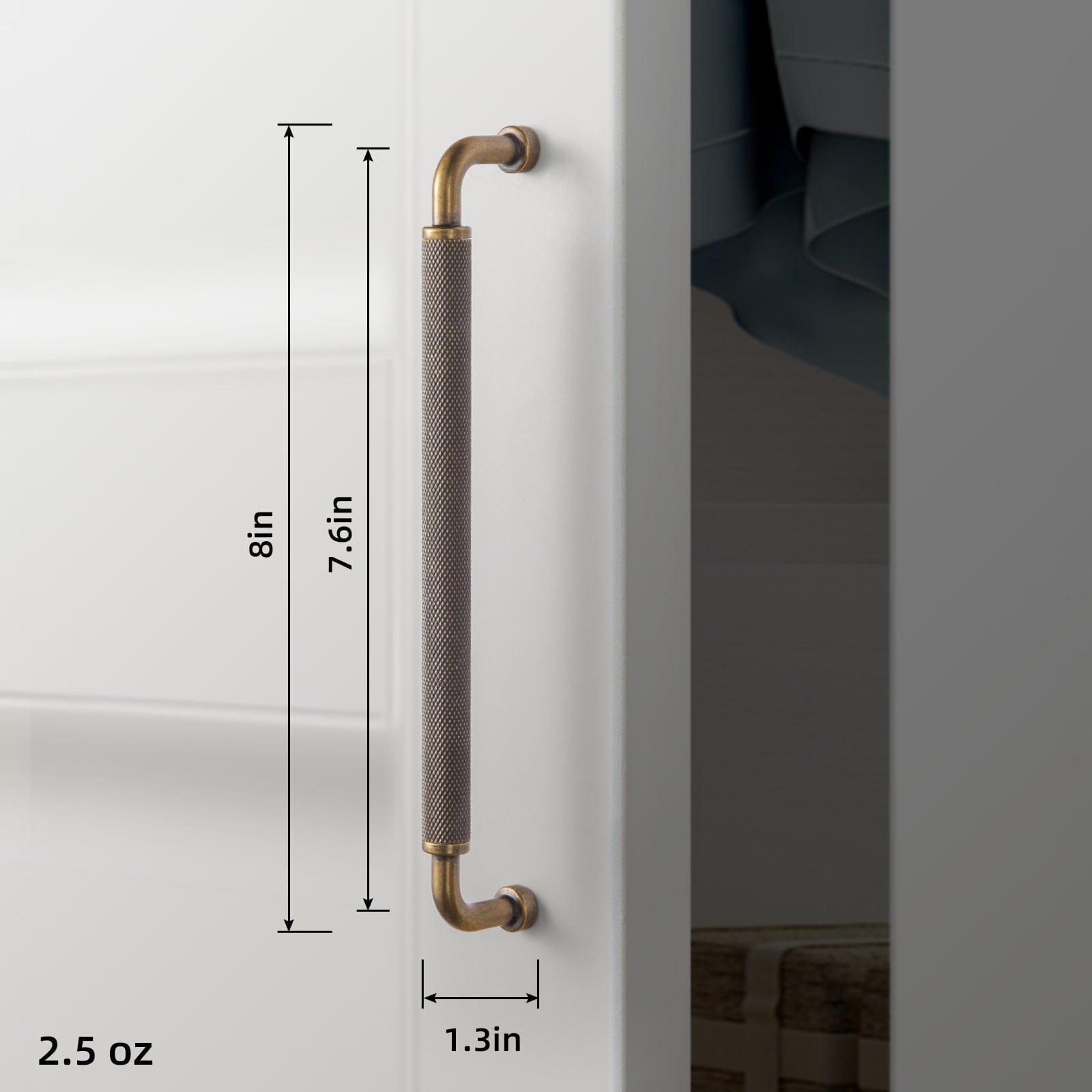 Goo-Ki Rustic Vintage Cabinet Bar Pulls with Textured Grip Knurled Metal Alloy Drawer Handles