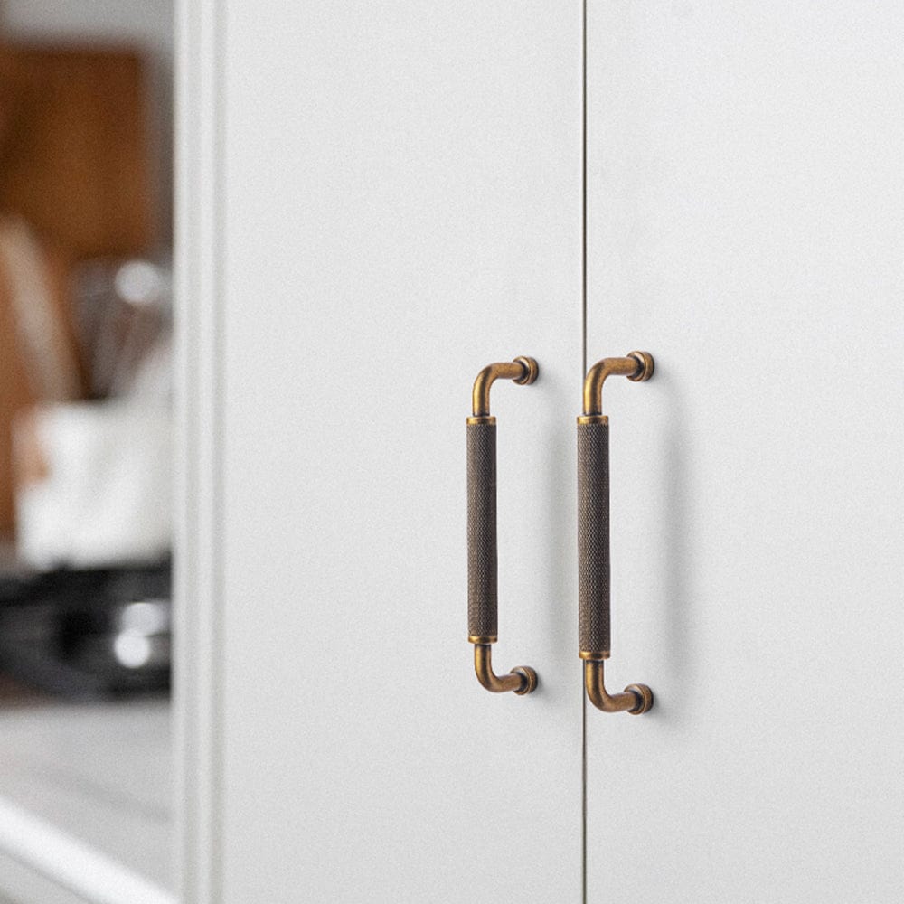 Goo-Ki Rustic Vintage Cabinet Bar Pulls with Textured Grip Knurled Metal Alloy Drawer Handles