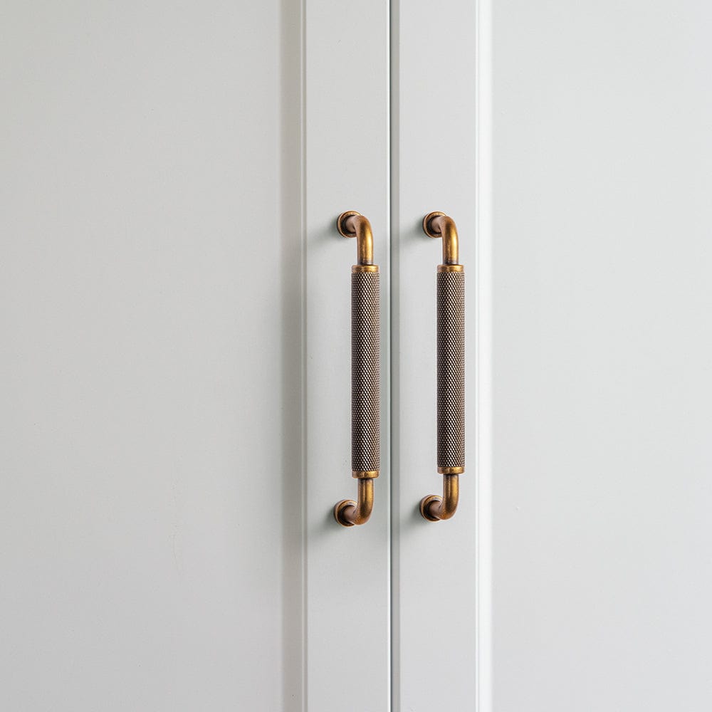 Goo-Ki Rustic Vintage Cabinet Bar Pulls with Textured Grip Knurled Metal Alloy Drawer Handles