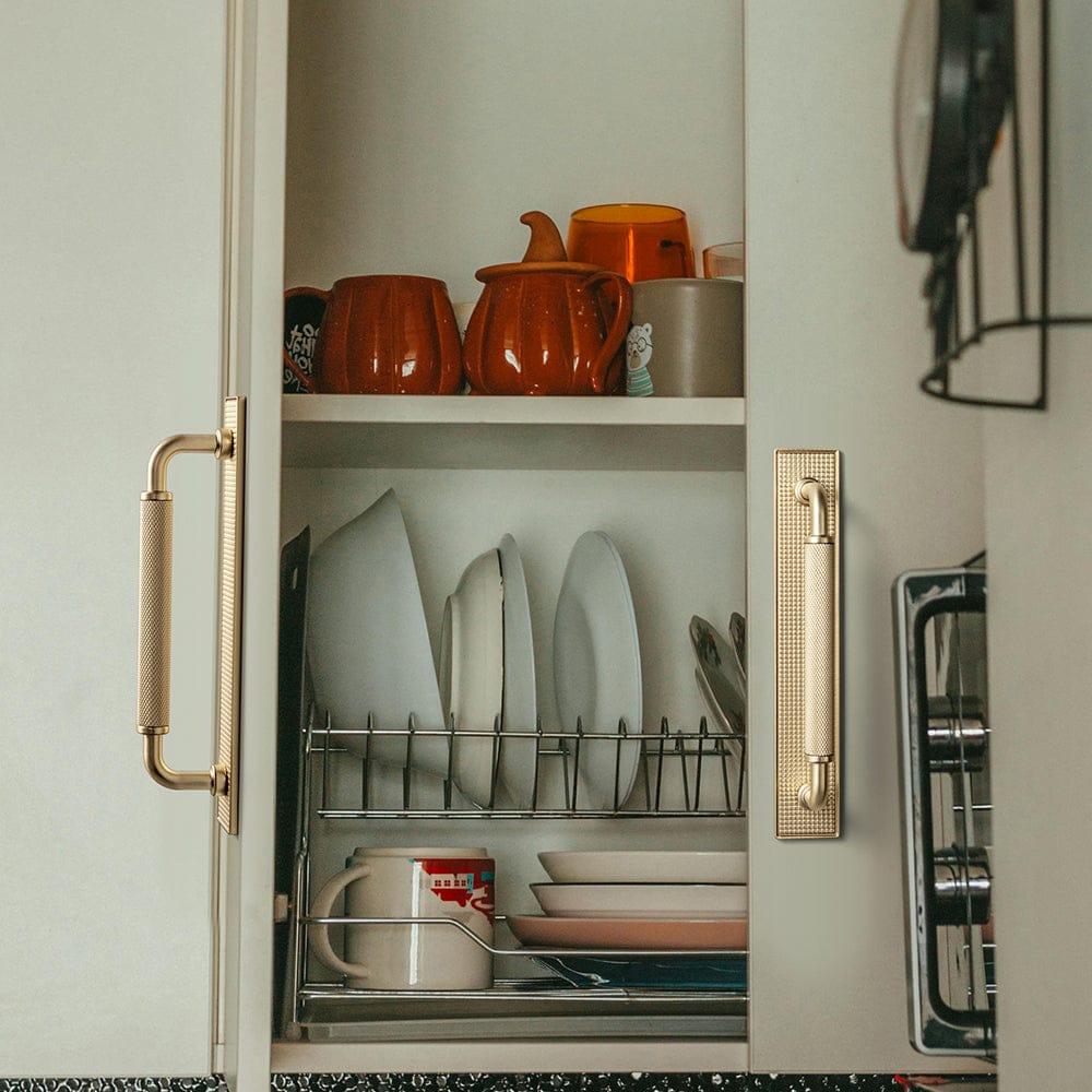 Goo-Ki Rustic Vintage Cabinet Bar Pulls with Textured Grip Knurled Metal Alloy Drawer Handles