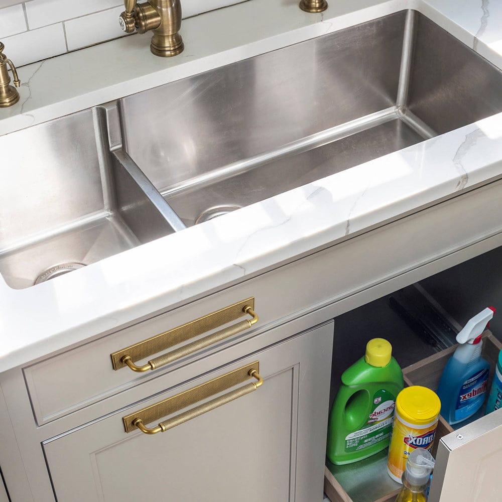 Goo-Ki Rustic Vintage Cabinet Bar Pulls with Textured Grip Knurled Metal Alloy Drawer Handles