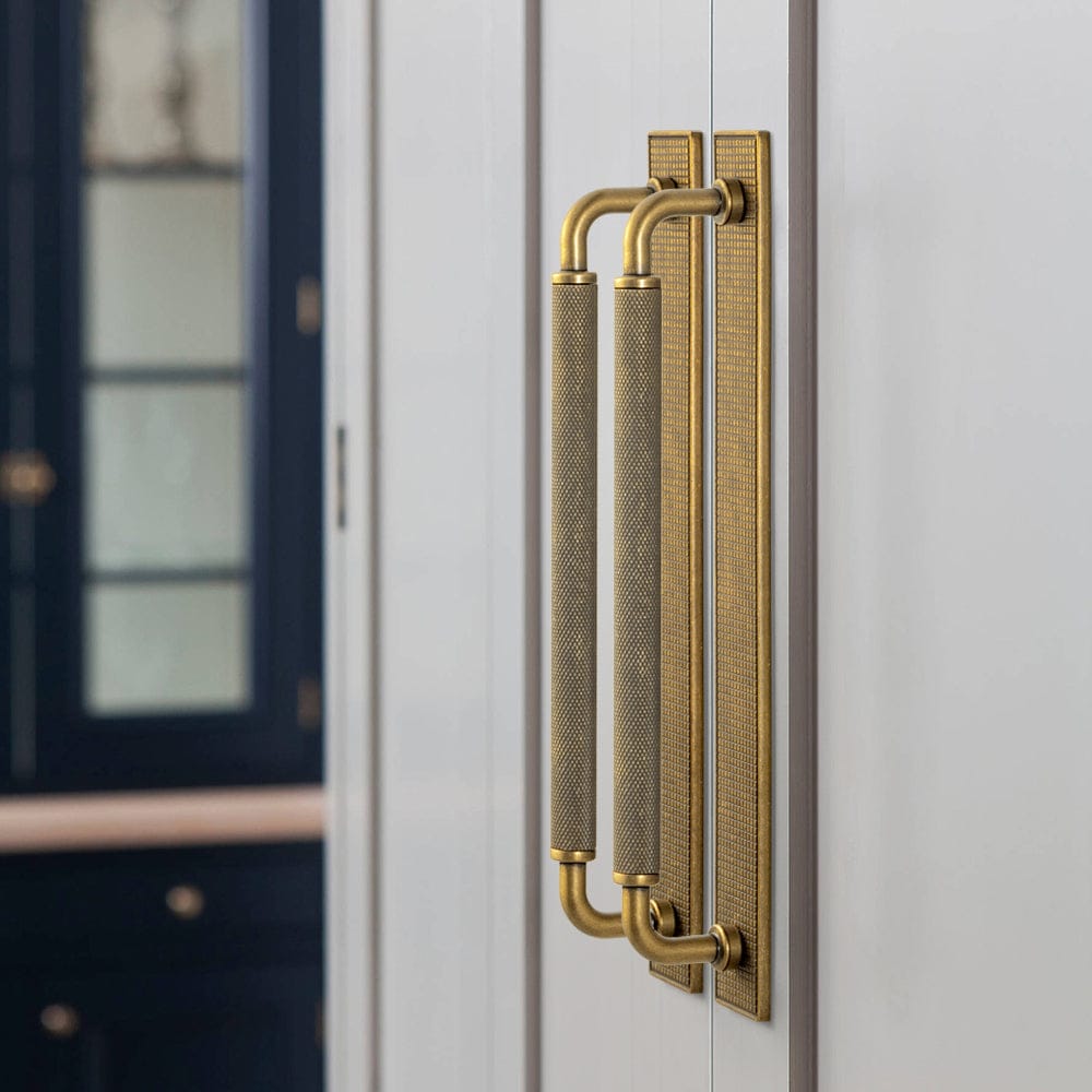 Goo-Ki Rustic Vintage Cabinet Bar Pulls with Textured Grip Knurled Metal Alloy Drawer Handles