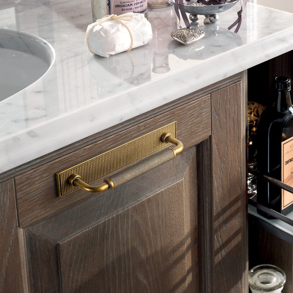 Goo-Ki Rustic Vintage Cabinet Bar Pulls with Textured Grip Knurled Metal Alloy Drawer Handles