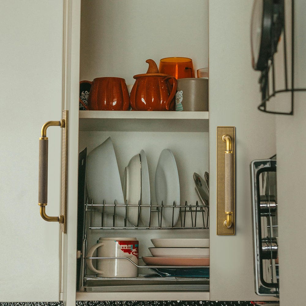 Goo-Ki Rustic Vintage Cabinet Bar Pulls with Textured Grip Knurled Metal Alloy Drawer Handles