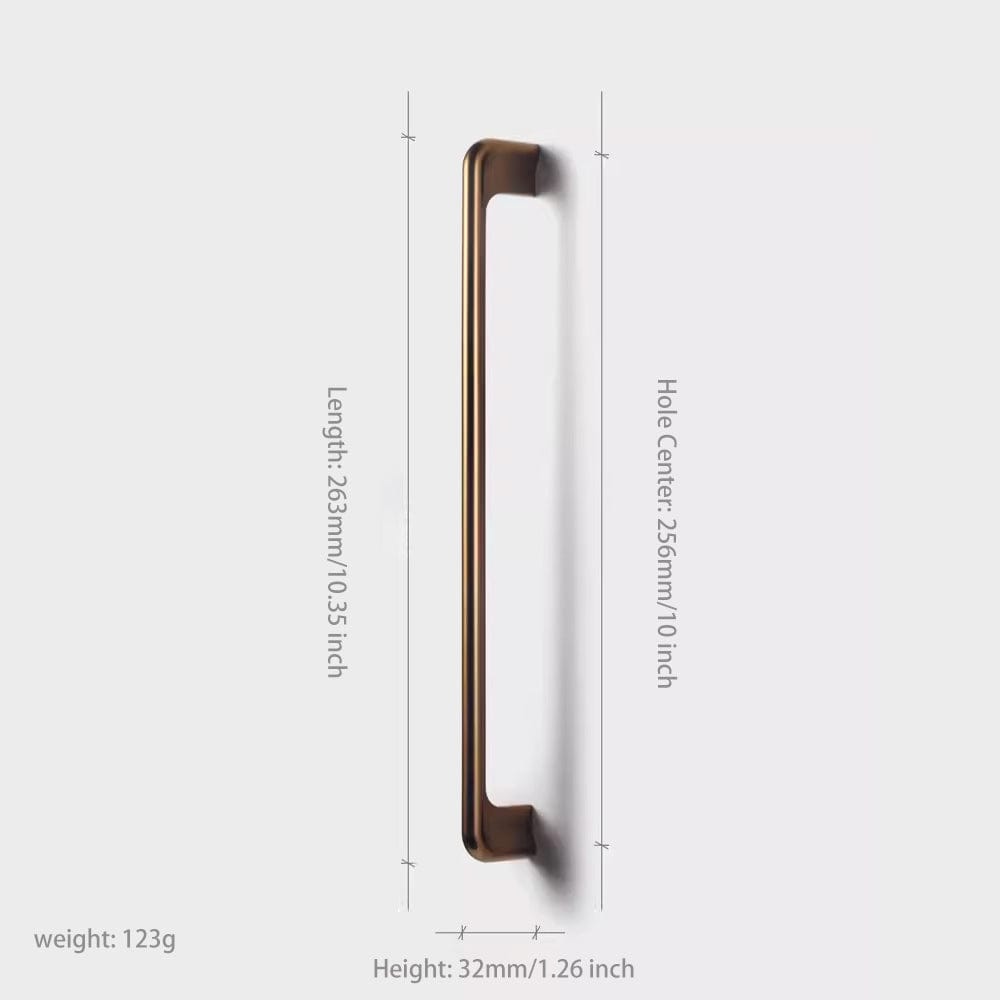 Goo-Ki Satay / 10'' Hole Center Sand Brown KItchen Handle Mid-Century Modern Minimalist Cabinet Drawer Pull