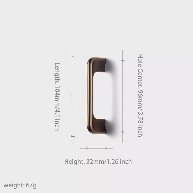 Goo-Ki Satay / 3.78'' Hole Center / 6 Pack Sand Brown KItchen Handle Mid-Century Modern Minimalist Cabinet Drawer Pull