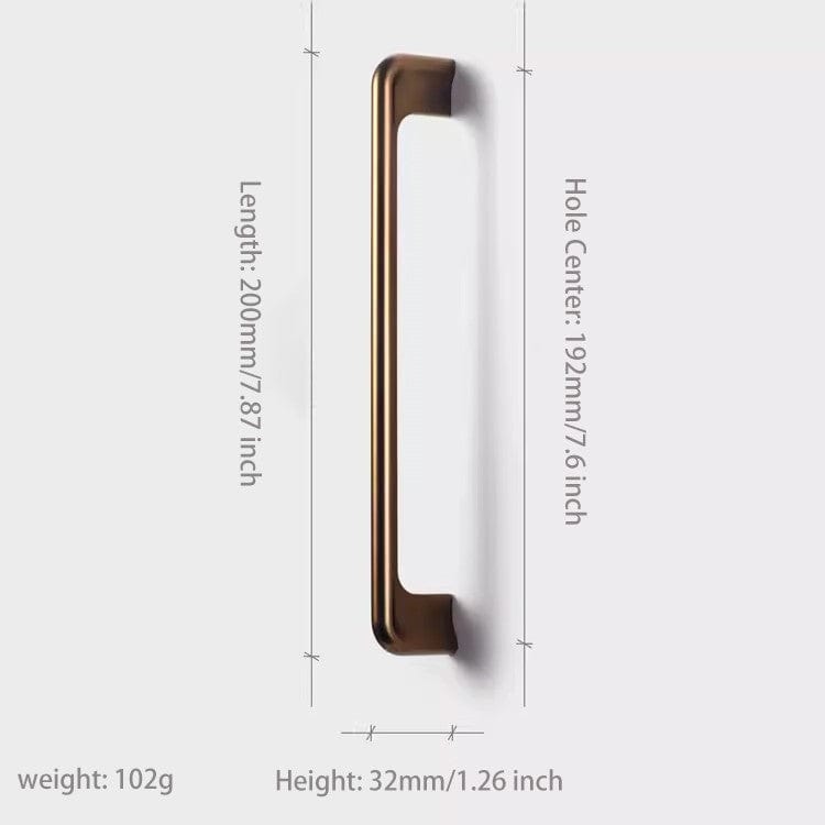 Goo-Ki Satay / 7.6'' Hole Center Sand Brown KItchen Handle Mid-Century Modern Minimalist Cabinet Drawer Pull