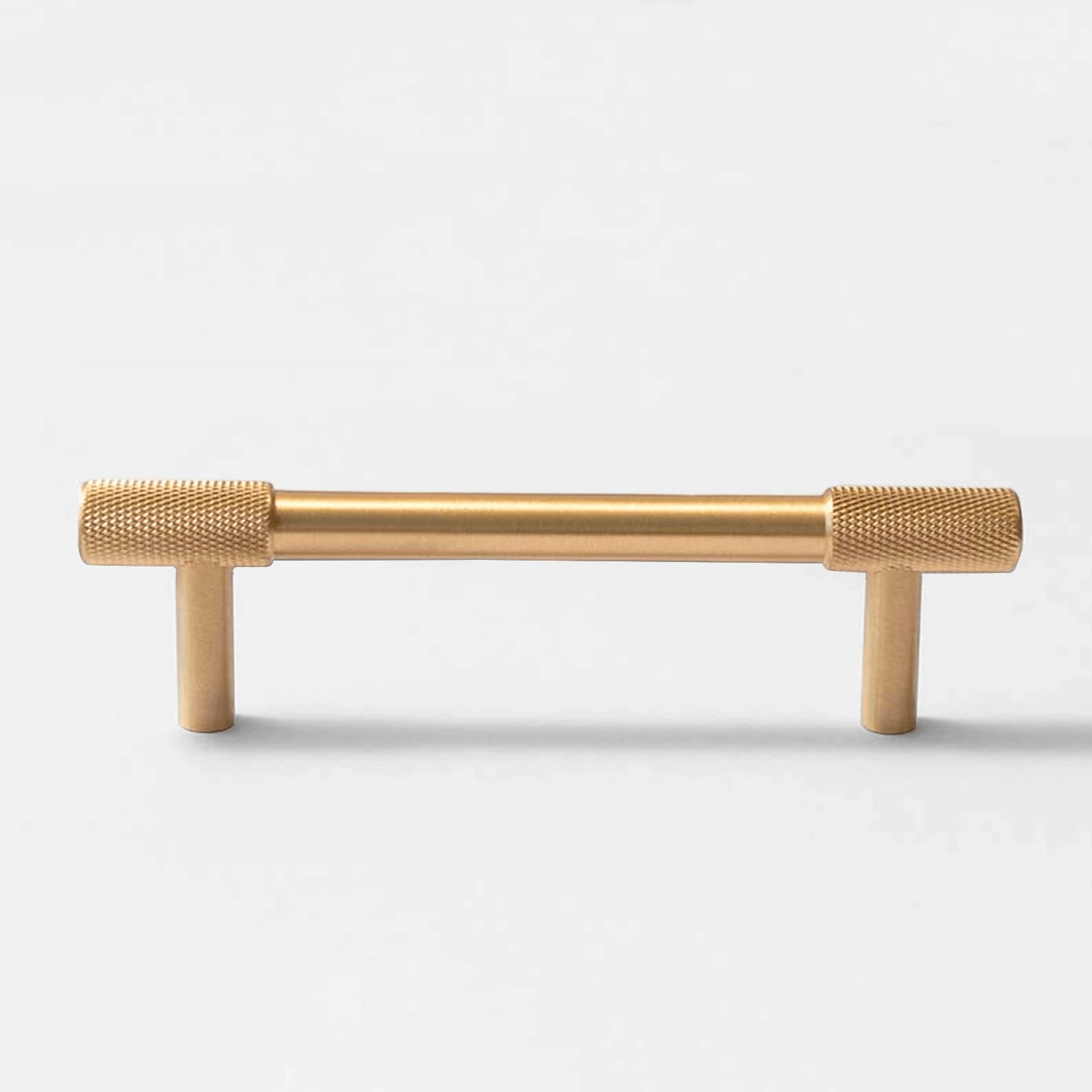 Goo-Ki Satin Brass Knurled Cabinet Handles T Bar Drawer Pulls