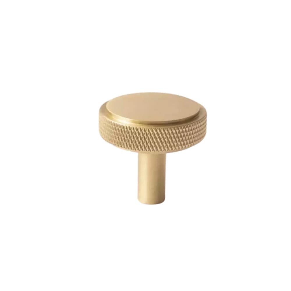 Goo-Ki Satin Brass Knurled Cabinet Handles T Bar Drawer Pulls