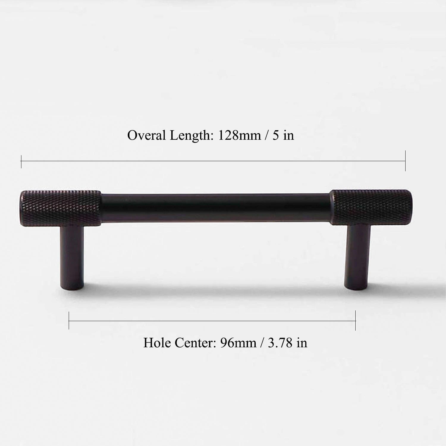 Goo-Ki Satin Brass Knurled Cabinet Handles T Bar Drawer Pulls