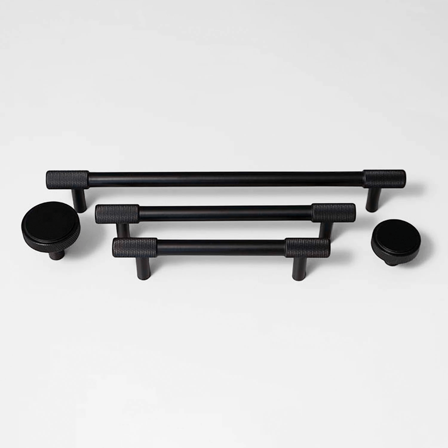 Goo-Ki Satin Brass Knurled Cabinet Handles T Bar Drawer Pulls