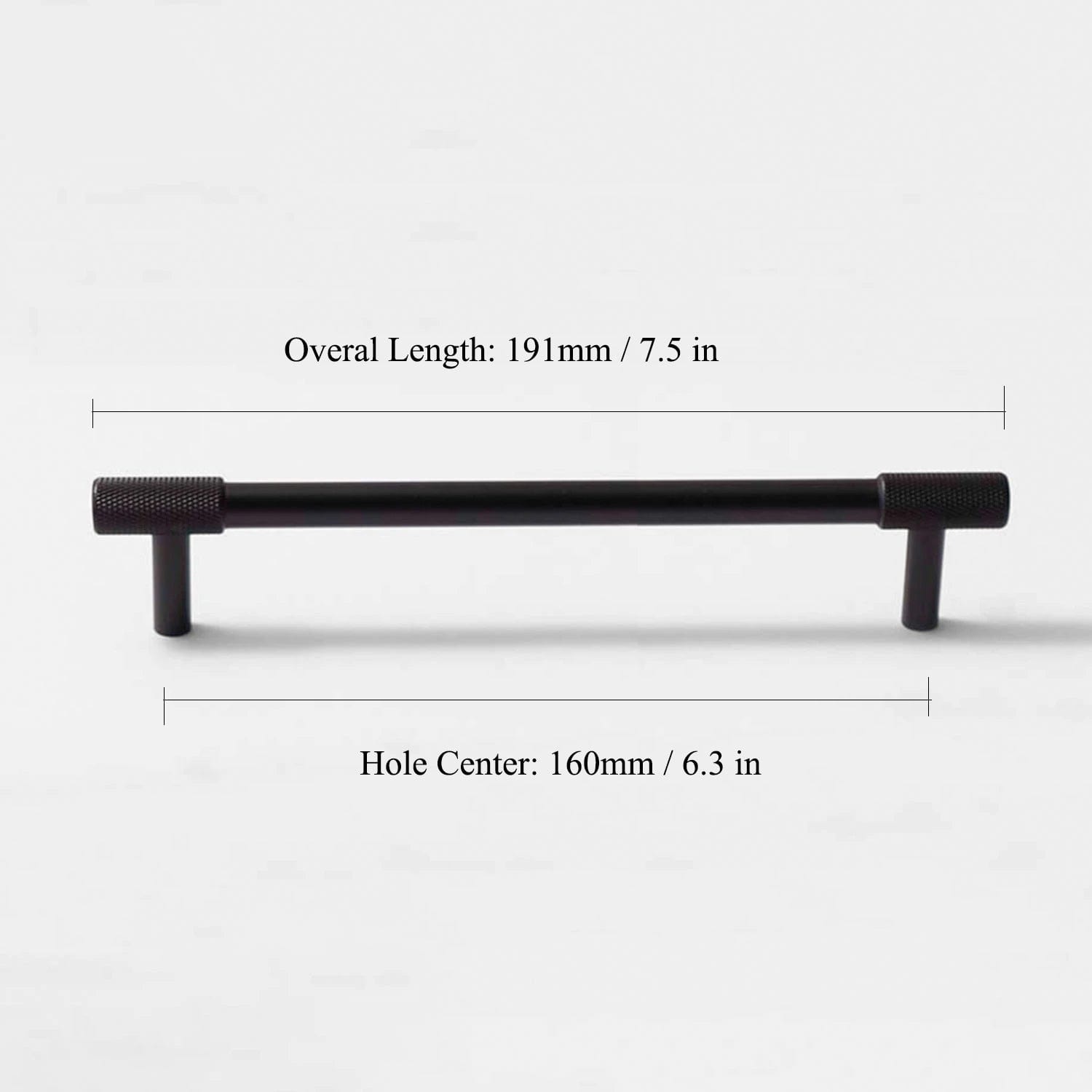 Goo-Ki Satin Brass Knurled Cabinet Handles T Bar Drawer Pulls