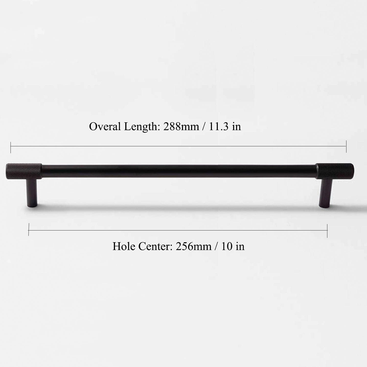 Goo-Ki Satin Brass Knurled Cabinet Handles T Bar Drawer Pulls