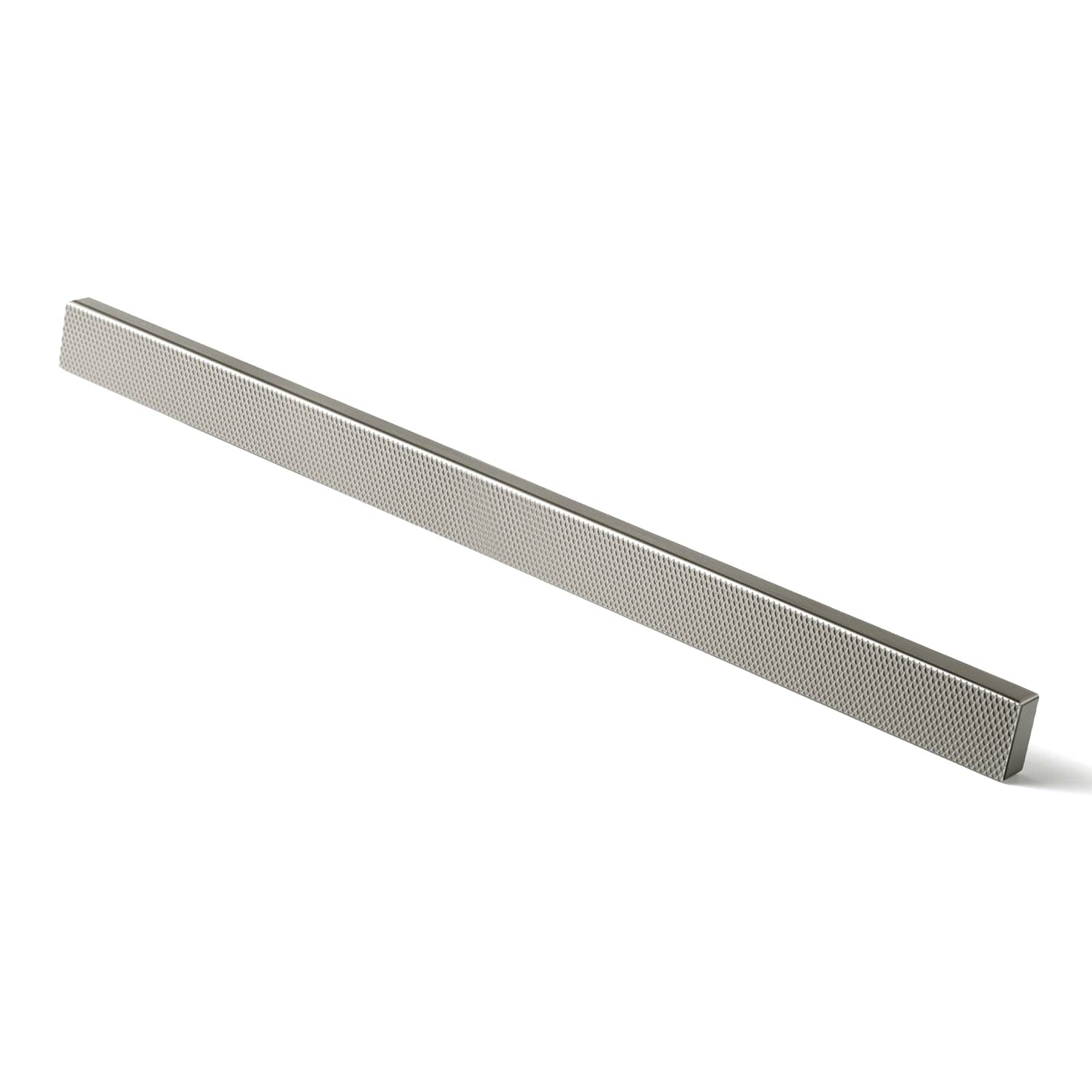 Goo-Ki Satin Nickel / 10'' Hole Center / 6 Pack Modern Aluminum Knurled Cabinet Pull Handles - Comfortable Grip & Long - lasting