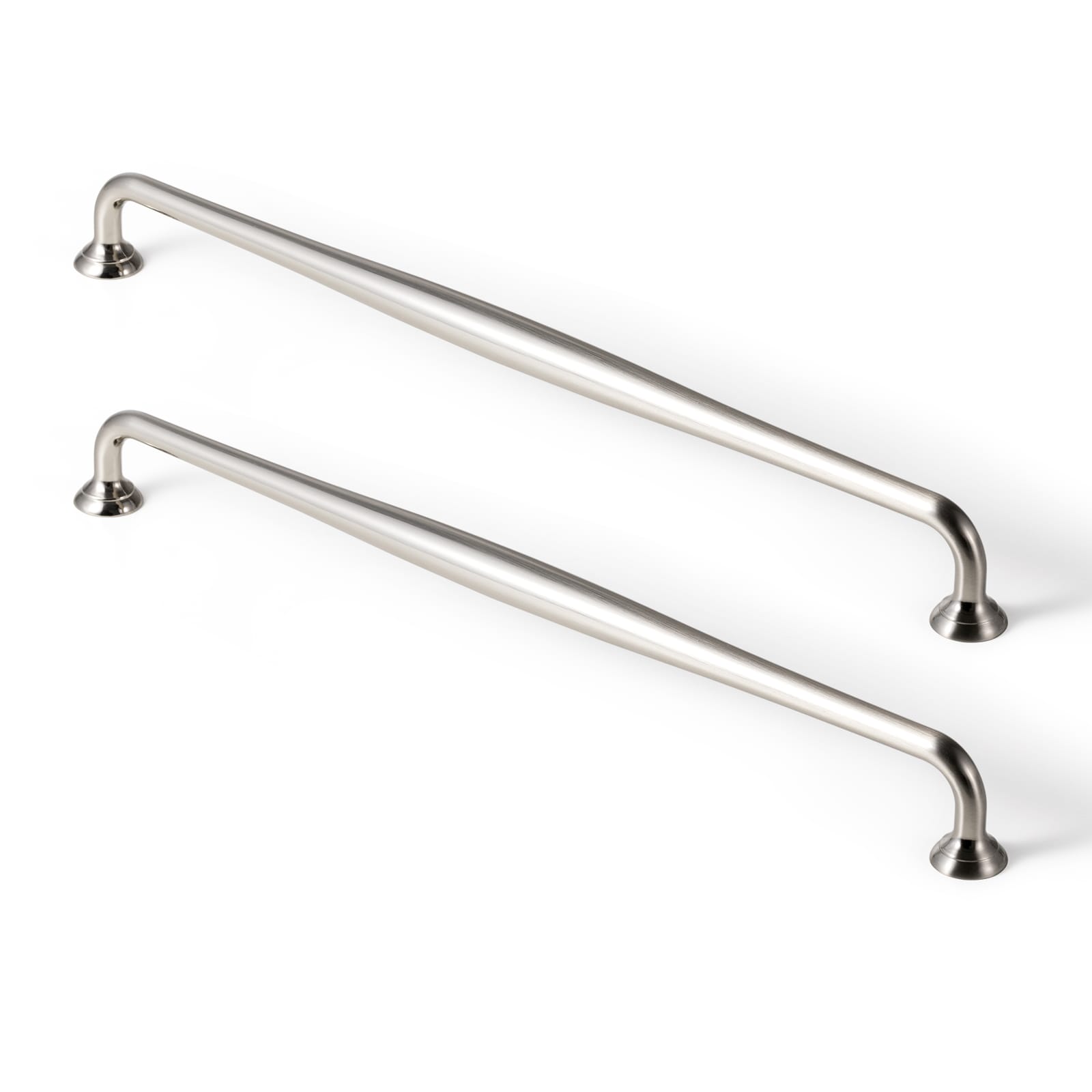 Goo-Ki Satin Nickel / 12.6'' Hole Center / 6 Pack Antique Brass Cabinet Pulls Solid Drawer Handles for Kitchen