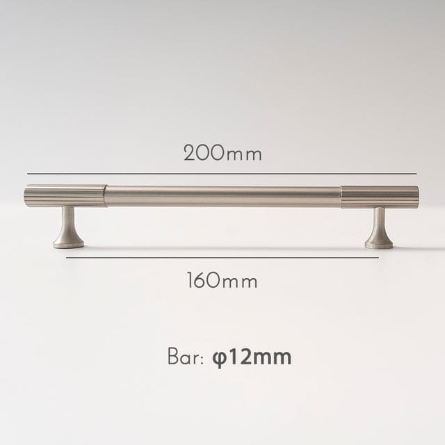 Goo-Ki Satin Nickel / 6.3'' Hole Center Antique Brass Cabinet Handles Linear Knurled Solid Brass Drawer Knobs 1 Pcs