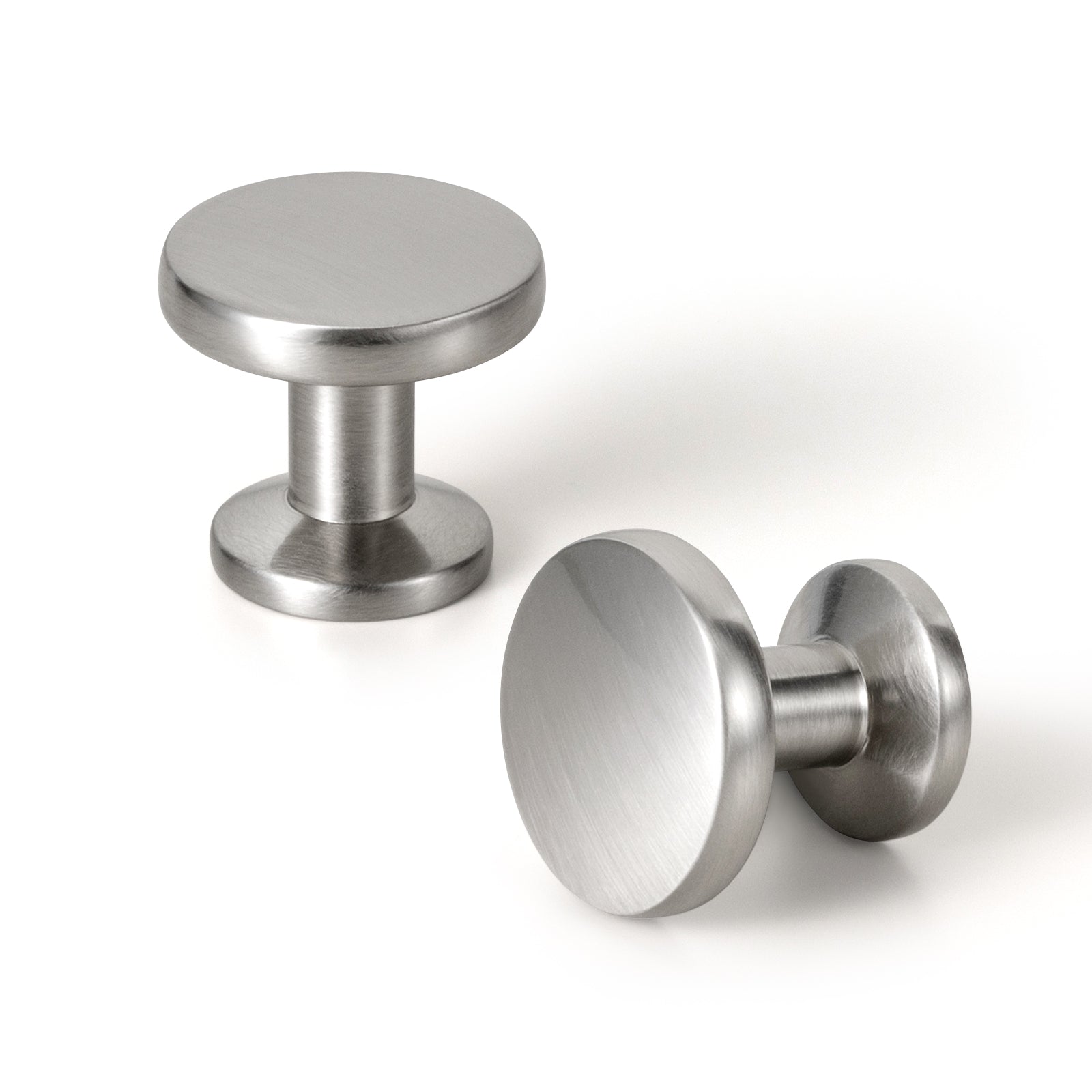 Goo-Ki Satin Nickel / Knob / 12 Pack Vintage Cabinet Knobs with Cylindrical Stem Minimalist Dresser Hardware