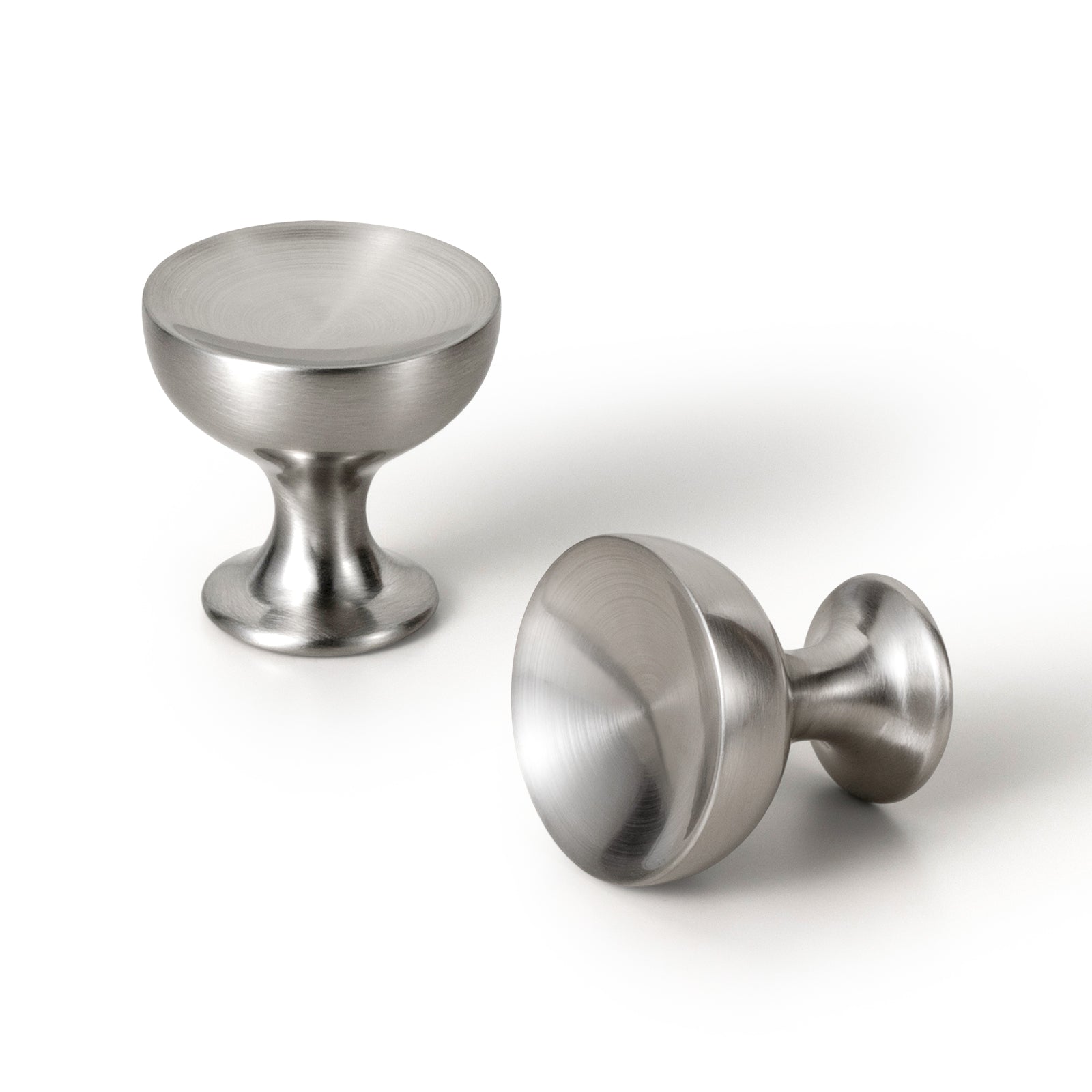 Goo-Ki Satin Nickel / Knob / 6 Pack Vintage Round Cup Design with Rustic Patina Finish Retro Kitchen Drawer Knobs