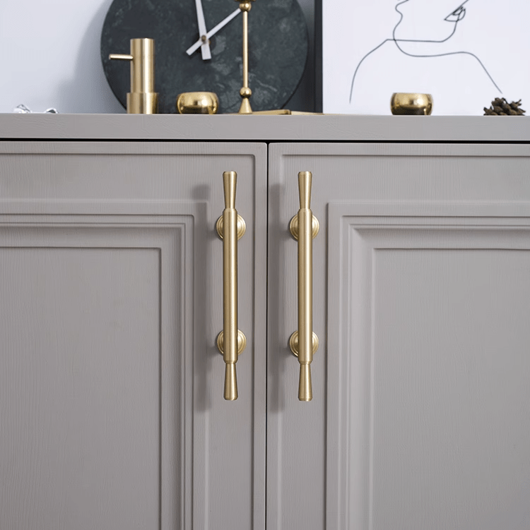 Goo-Ki Scandinavian Minimalist Cabinet Drawer Pull Light Luxury Gold Solid Brass Long Handle
