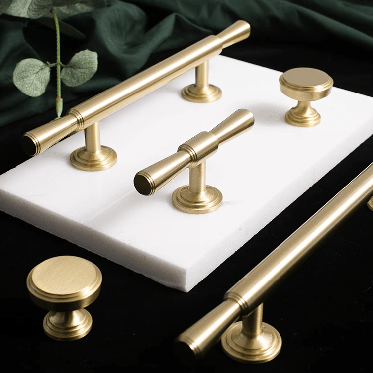 Goo-Ki Scandinavian Minimalist Cabinet Drawer Pull Light Luxury Gold Solid Brass Long Handle