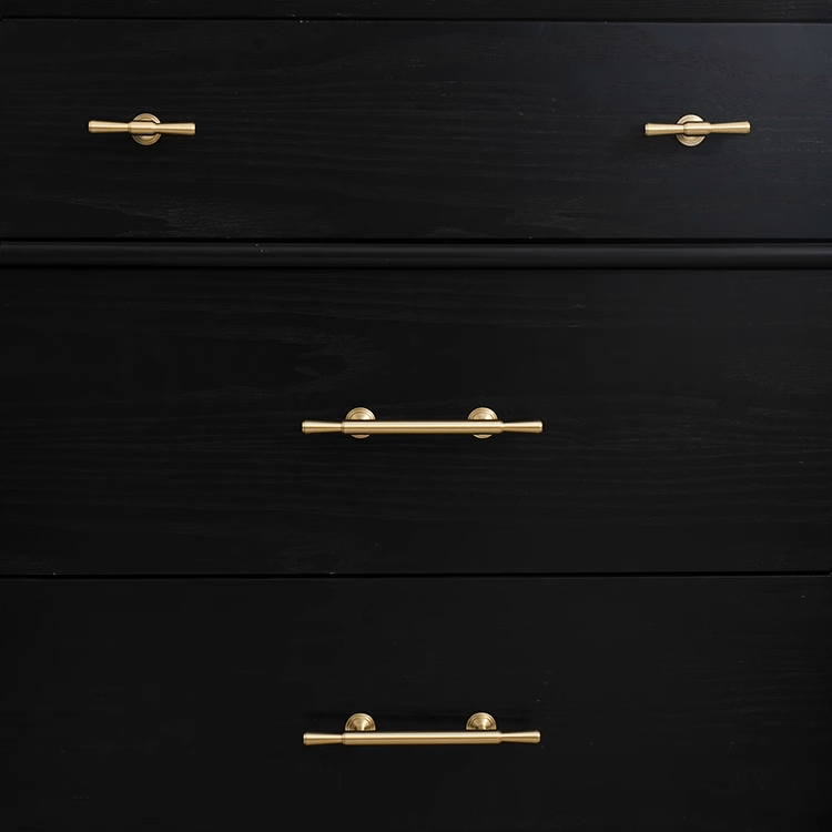 Goo-Ki Scandinavian Minimalist Cabinet Drawer Pull Light Luxury Gold Solid Brass Long Handle