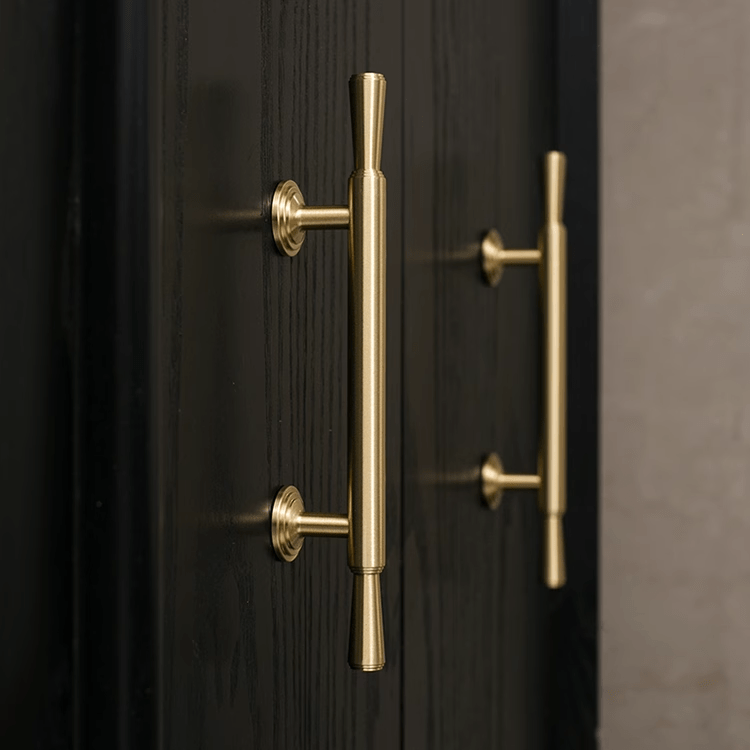 Goo-Ki Scandinavian Minimalist Cabinet Drawer Pull Light Luxury Gold Solid Brass Long Handle