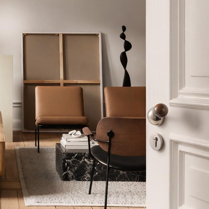 Goo-Ki Semicircle Black Walnut Door Lock American Style Interior Bedroom Door Lock