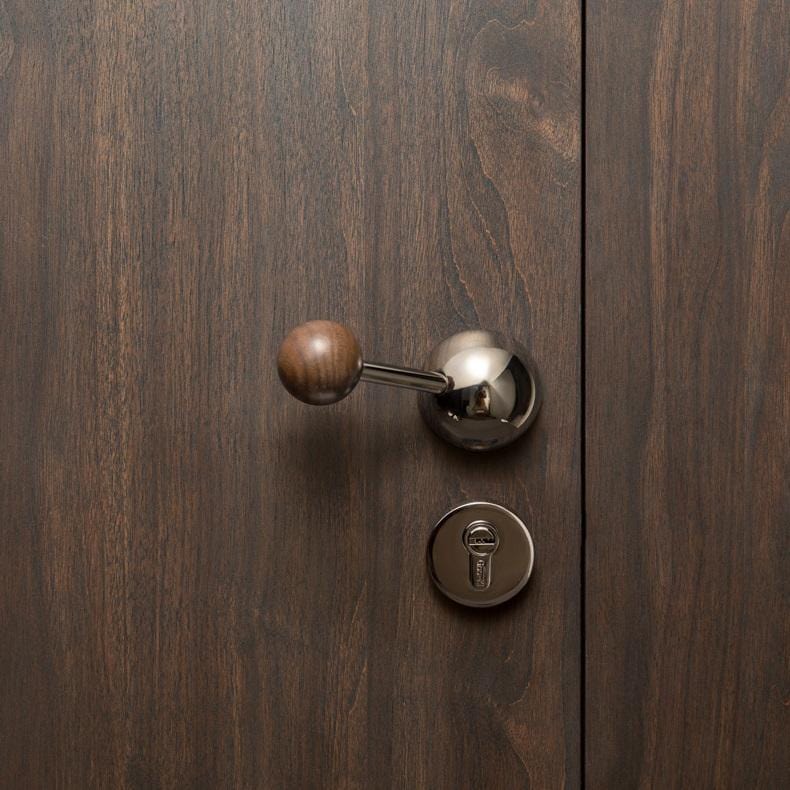 Goo-Ki Semicircle Black Walnut Door Lock American Style Interior Bedroom Door Lock