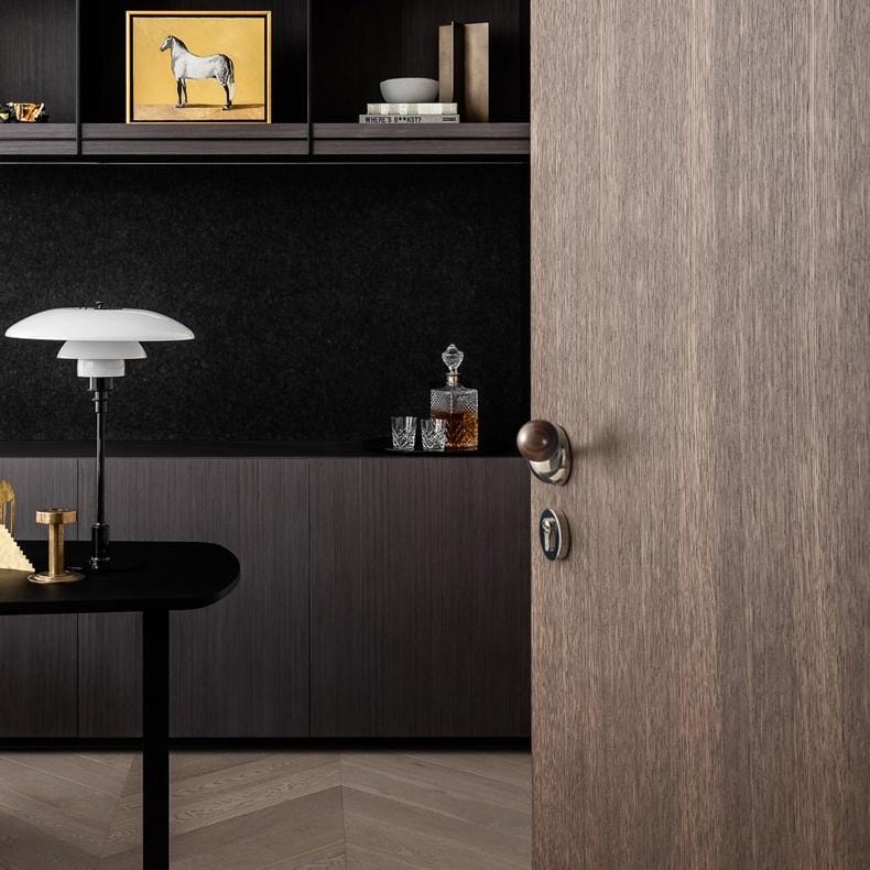 Goo-Ki Semicircle Black Walnut Door Lock American Style Interior Bedroom Door Lock